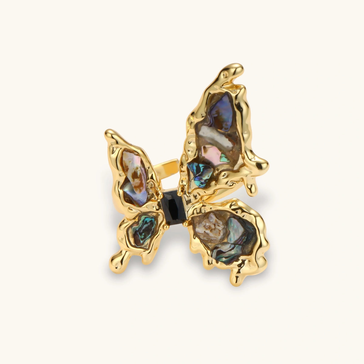 Iridescent Shell Statement Ring