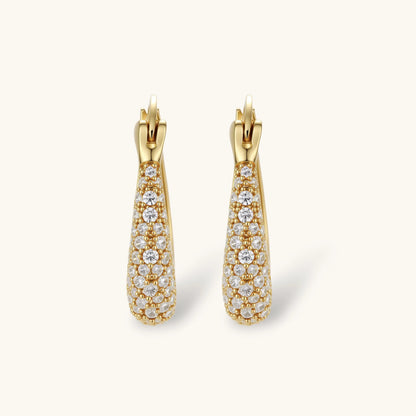 Pavé Crystal Hoops