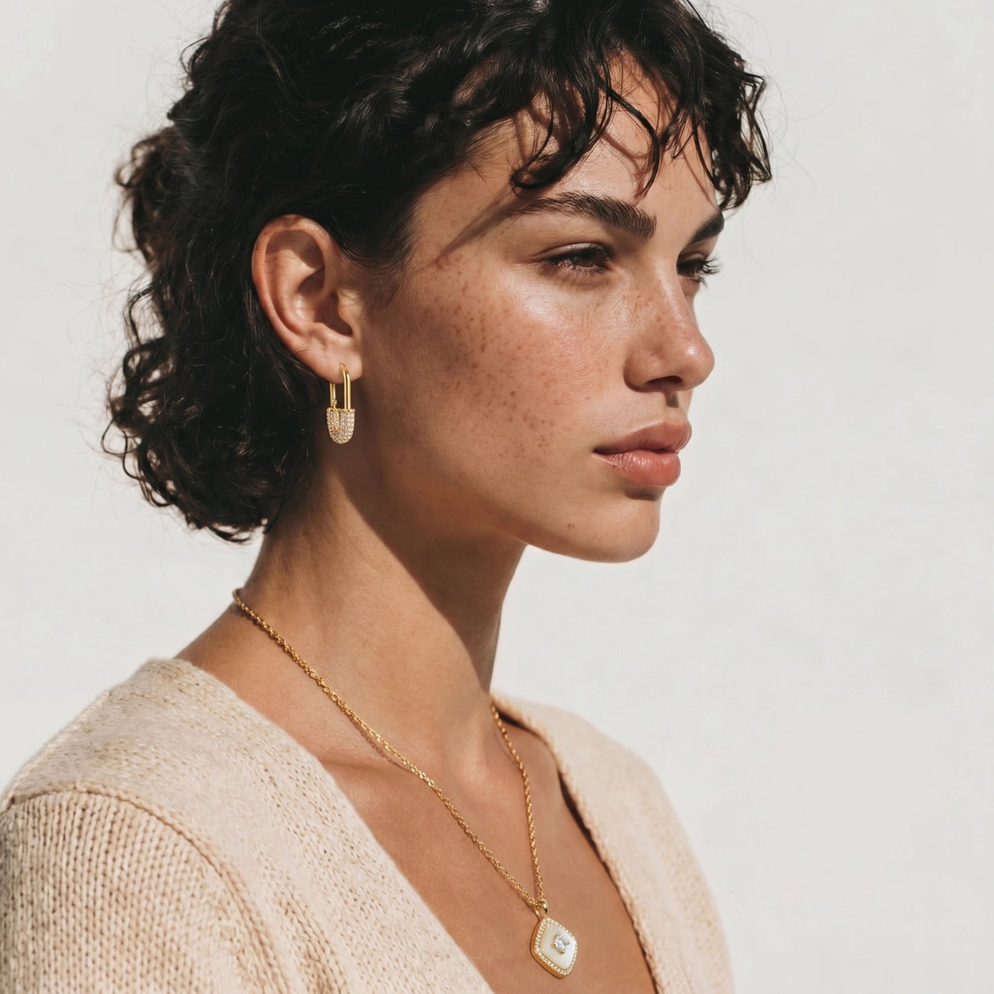 Golden Glow Huggie Hoops